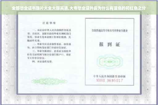 全部毕业证书图片大全大图高清,大专毕业证外皮为什么有蓝色的和红色之分
