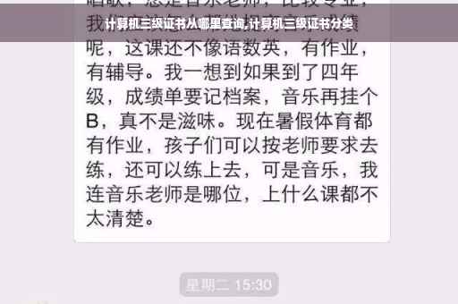 计算机三级证书从哪里查询,计算机三级证书分类