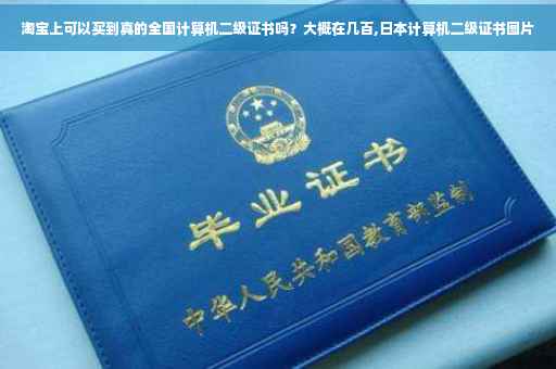 淘宝上可以买到真的全国计算机二级证书吗？大概在几百,日本计算机二级证书图片