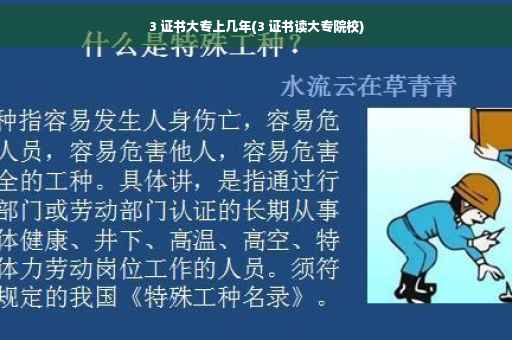 3 证书大专上几年(3 证书读大专院校)