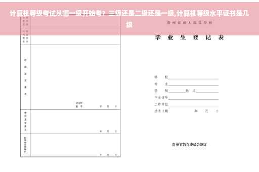 计算机等级考试从哪一级开始考？三级还是二级还是一级,计算机等级水平证书是几级