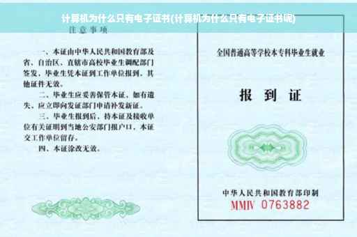 计算机为什么只有电子证书(计算机为什么只有电子证书呢)