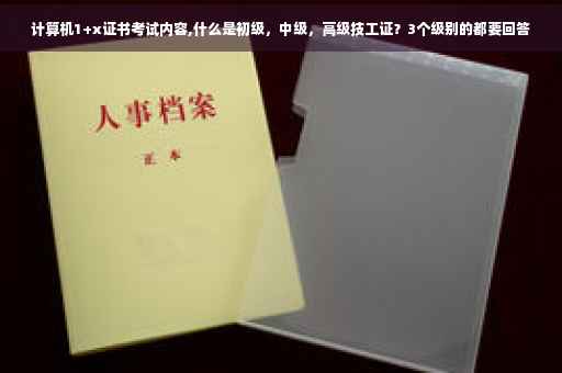 计算机1+x证书考试内容,什么是初级，中级，高级技工证？3个级别的都要回答