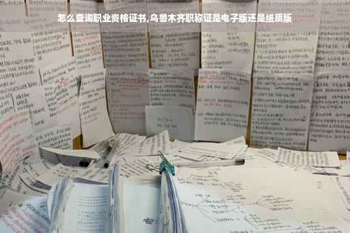 怎么查询职业资格证书,乌鲁木齐职称证是电子版还是纸质版
