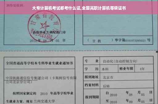 大专计算机考试都考什么证,全国高职计算机等级证书 大专计算机考试都考什么证,全国高职计算机等级证书