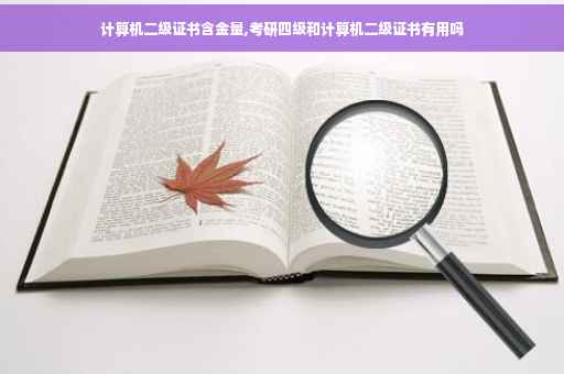 计算机二级证书含金量,考研四级和计算机二级证书有用吗