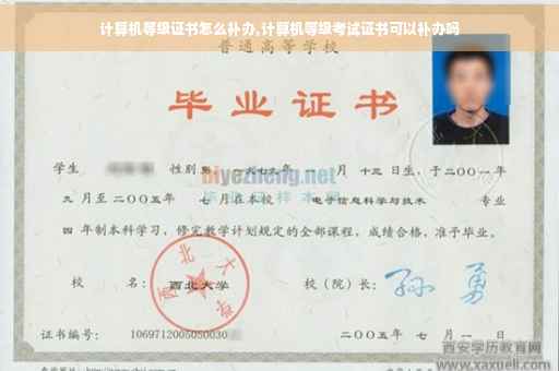 计算机等级证书怎么补办,计算机等级考试证书可以补办吗