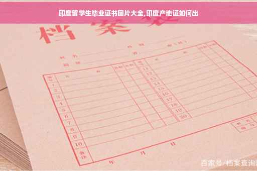 印度留学生毕业证书图片大全,印度产地证如何出
