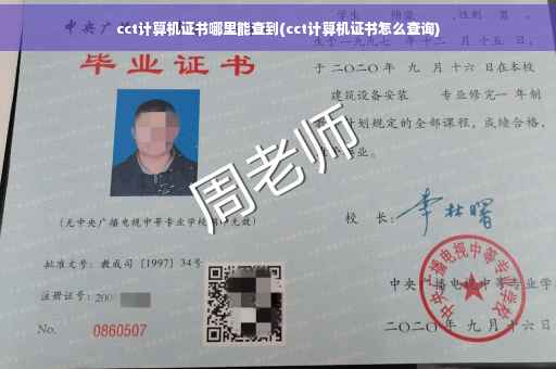 cct计算机证书哪里能查到(cct计算机证书怎么查询)