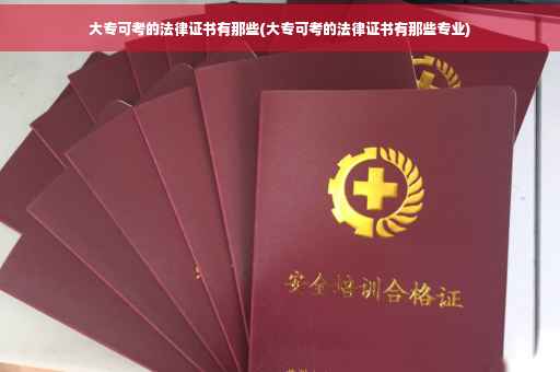 大专可考的法律证书有那些(大专可考的法律证书有那些专业)