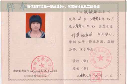 好汉智能锁是一线品牌吗-小黑老师计算机二级是谁