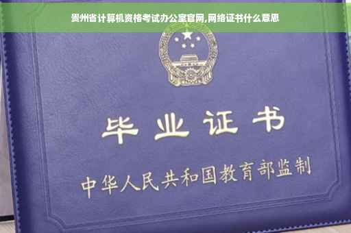 贵州省计算机资格考试办公室官网,网络证书什么意思