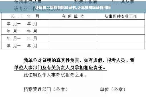 计算机二级都有哪些证书,计算机初级证有用吗