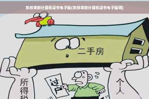 怎样拿到计算机证书电子版(怎样拿到计算机证书电子版呢)