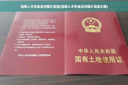 高级人才毕业证书图片高清(高级人才毕业证书图片高清大图)
