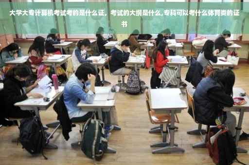 大学大专计算机考试考的是什么证，考试的大纲是什么,专科可以考什么体育类的证书