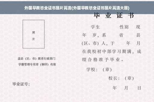 外国早教毕业证书图片高清(外国早教毕业证书图片高清大图)