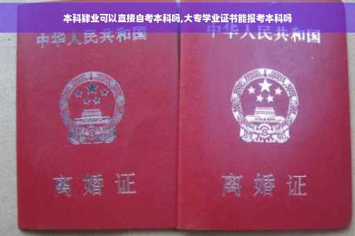 本科肄业可以直接自考本科吗,大专学业证书能报考本科吗