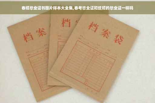春招毕业证书图片样本大全集,春考毕业证和统招的毕业证一样吗