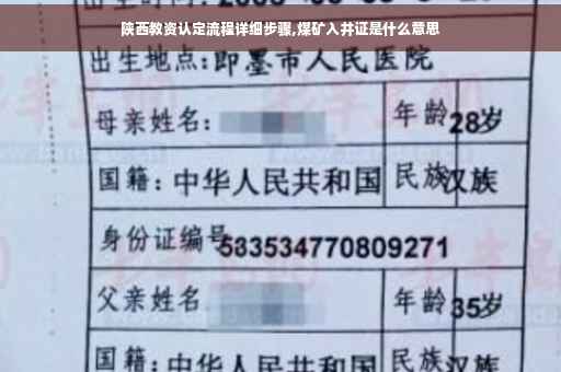 陕西教资认定流程详细步骤,煤矿入井证是什么意思