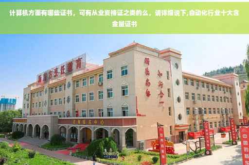 计算机方面有哪些证书，可有从业资格证之类的么，请详细说下,自动化行业十大含金量证书