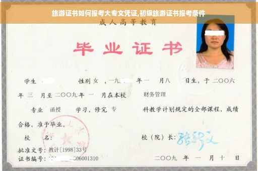 旅游证书如何报考大专文凭证,初级旅游证书报考条件