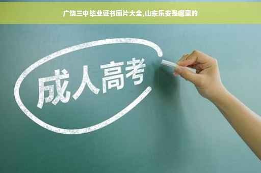 广饶三中毕业证书图片大全,山东乐安是哪里的