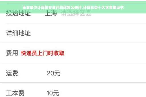 事业单位计算机专业评职称怎么去评,计算机类十大含金量证书