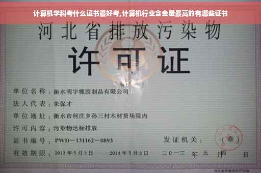 计算机学科考什么证书最好考,计算机行业含金量最高的有哪些证书