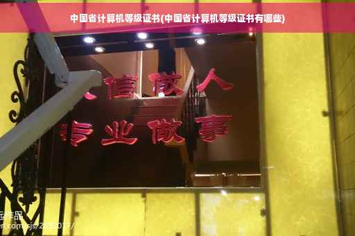 中国省计算机等级证书(中国省计算机等级证书有哪些)