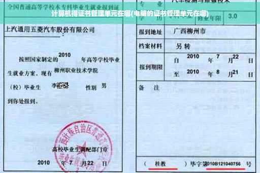 计算机得证书管理单元在哪(电脑的证书管理单元在哪)