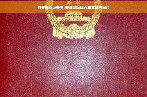 自考毕业证外壳,安徽省级优秀毕业证书图片