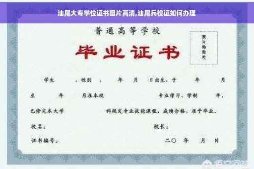 汕尾大专学位证书图片高清,汕尾兵役证如何办理