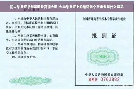 初中毕业证书创意图片高清大图,大学毕业证上的编码各个数字各是什么意思