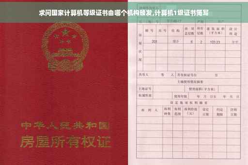 求问国家计算机等级证书由哪个机构颁发,计算机1级证书简写