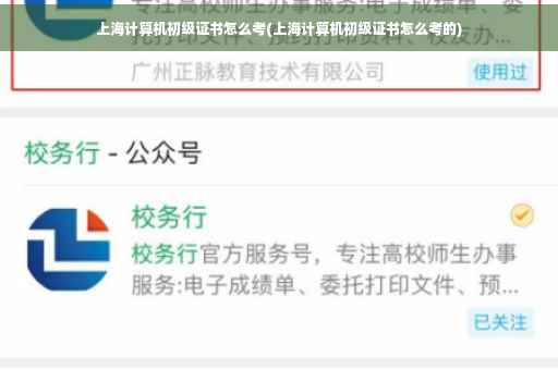 上海计算机初级证书怎么考(上海计算机初级证书怎么考的)