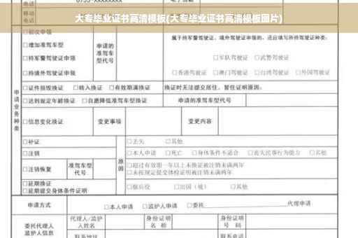 大专毕业证书高清模板(大专毕业证书高清模板图片)