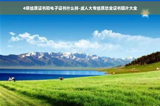 4级纸质证书和电子证书什么样-成人大专纸质毕业证书图片大全