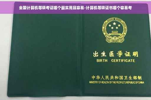全国计算机等级考证哪个最实用且容易-计算机等级证书哪个容易考
