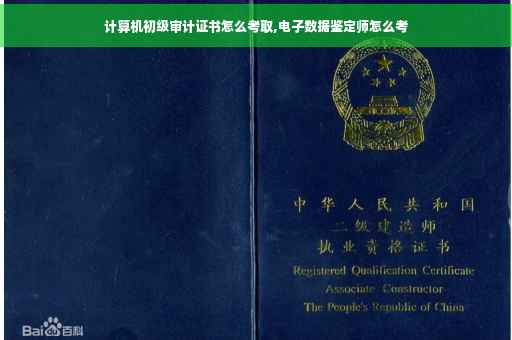 计算机初级审计证书怎么考取,电子数据鉴定师怎么考
