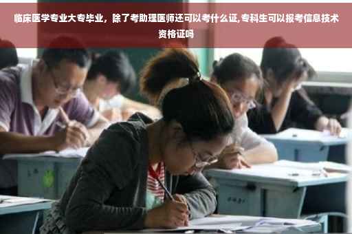 临床医学专业大专毕业，除了考助理医师还可以考什么证,专科生可以报考信息技术资格证吗