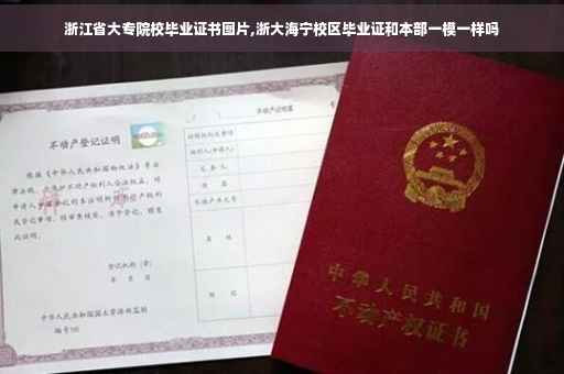 浙江省大专院校毕业证书图片,浙大海宁校区毕业证和本部一模一样吗