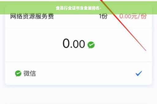 食品行业证书含金量排名-