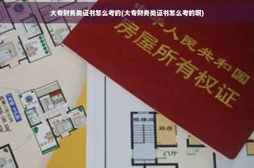 大专财务类证书怎么考的(大专财务类证书怎么考的啊)