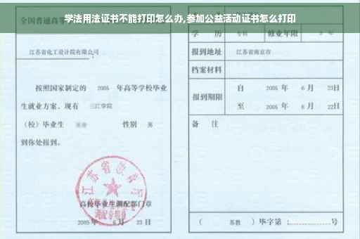 学法用法证书不能打印怎么办,参加公益活动证书怎么打印