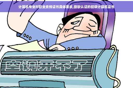 计算机专业对职业资格证书具体要求,微软认证的初级计算机证书