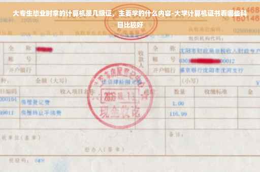 大专生毕业时拿的计算机是几级证，主要学的什么内容-大学计算机证书看哪些科目比较好