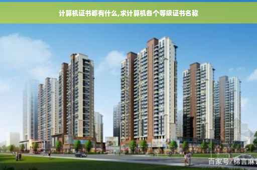 计算机证书都有什么,求计算机各个等级证书名称 计算机证书都有什么,求计算机各个等级证书名称