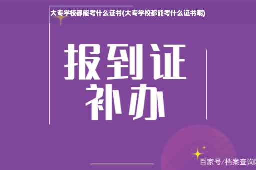 大专学校都能考什么证书(大专学校都能考什么证书呢)