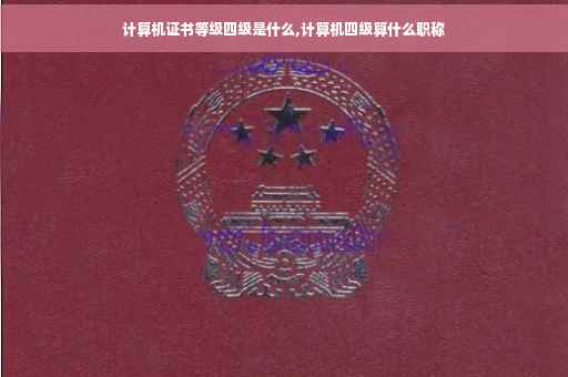 计算机证书等级四级是什么,计算机四级算什么职称